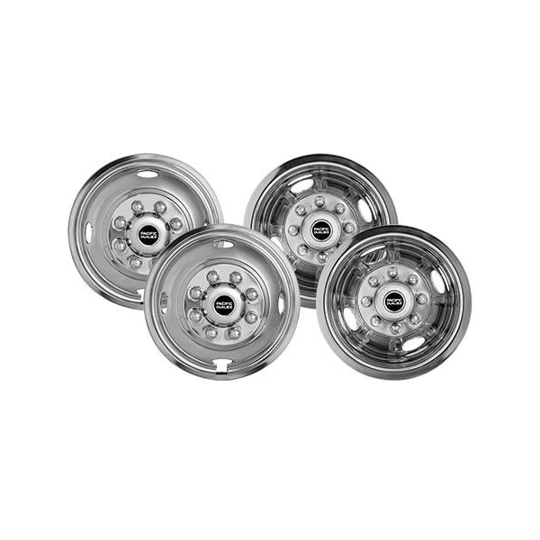 Pacific Dual Fits 16" - 8 Lug, 4 Vent Holes Wheel, Stainless Steel, Snap-On, Does Not Fit Aluminum Wheels 49-1608 - main