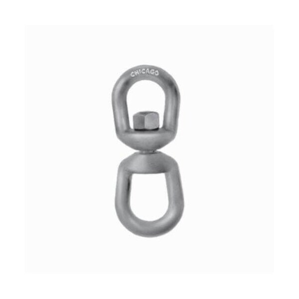 Chicago Hardware Eye and Eye Swivel, 3.5 ton Load, 3/4 in Trade, Drop Forged Steel, 1-5/8 x 2-5/8 in x 2 in Eye 21530 5 - main
