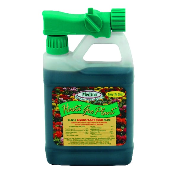 Medina Hasta Gro Plant Liquid All Purpose Plant Food 1 qt HG 6-12-6 RTU - main