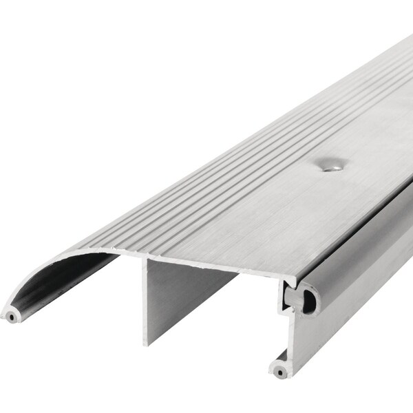 M-D Building Products Building Products 3-3/8'' x 1'' x 36'' Silver Aluminum & Vinyl High-Profile Outswing Door Threshold 8631 - main