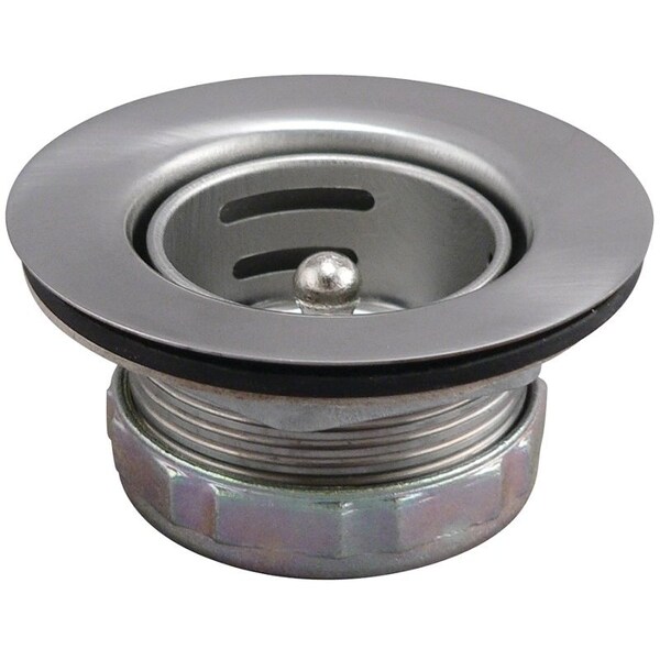 Plumb Pak Basket Strainer, 21316 in Dia, Stainless Steel, Polished Chrome, 134 in Dia Mesh 879TPC - main