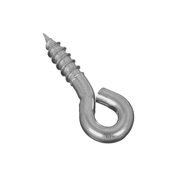 National Hardware Screw Eye, No 206, 0.19 in Dia Wire, 3/4 in L Thread, 1.62 in OAL, 75 lb Working Load, Steel N118-224 - main
