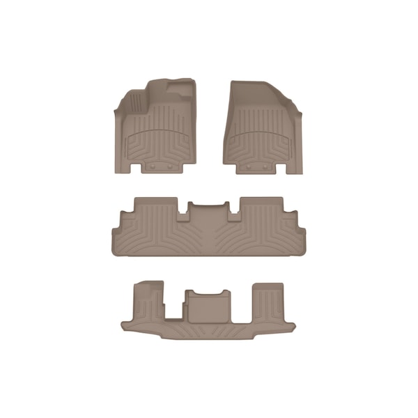 Weathertech Tan, Front and Rear and Rear FloorLiner HP 451698-1-2-3IM - main