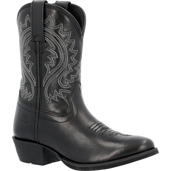Durango Youth Western Boot, 5 M, 8 in H, Polished Black Onyx DBT0249Y - main
