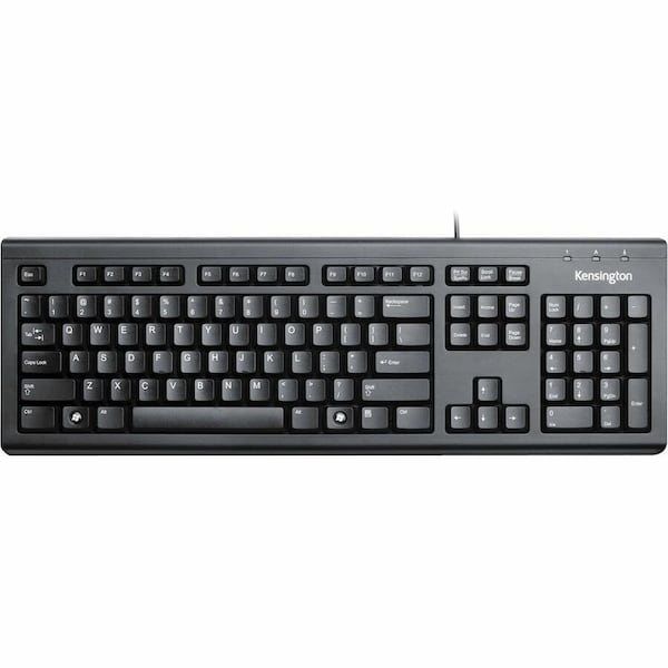 Kensington Keyboard for Life - Cable Connectivity - USB Interface - 104 Key - Membrane Keyswitch - Black K64370A - main