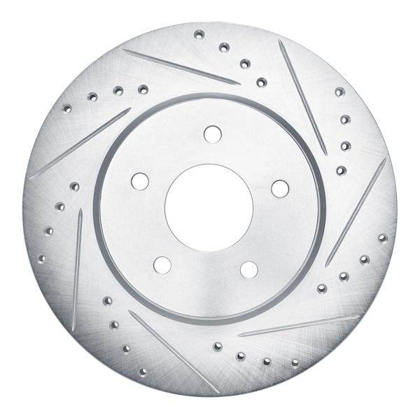 Dynamic Friction Co DFC Brake Rotor - Drilled and Slotted - Silver 631-68019R - main
