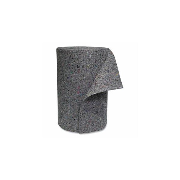 Spilfyter Recycled Fiber Rag Rug, 150 ft L x 36 in W, Universal, 50 gal Absorbtion, Gray 920-521040 - main