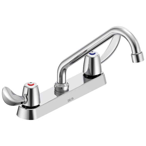 Delta Commercial 26C3 Two Handle 8 In Cast Deck-Mount Faucet In Chrome 26C3232 - main