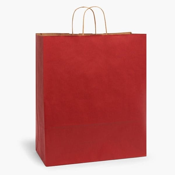 Nashville Wraps Christmas Red Recycled Kraft Bags, Queen 16x6x19.25", 200PK BQTCR - main