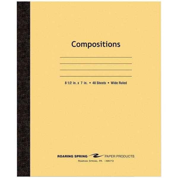 Roaring Spring Wide Ruled Flexible Cover Composition Book, 85 x 7 48 Sheets, Manila, Manila ROA77308 - main