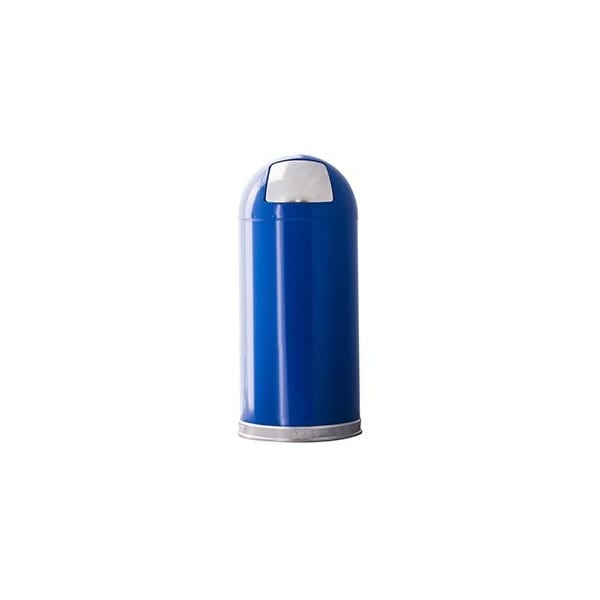 Witt Industries Blue Dometop Receptacle with Push Door 15DTBL - main