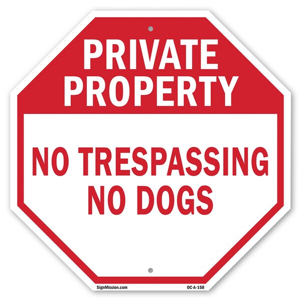 Signmission Private Property No Trespassing No, 10 Inch X 10 Inch, Aluminum Metal Signs OC-A-10-158 - main