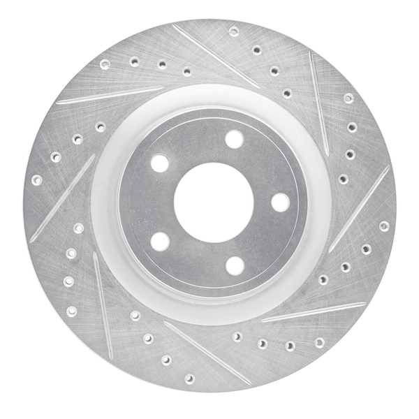 Dynamic Friction Co DFC Brake Rotor - Drilled and Slotted - Silver 631-47037R - main