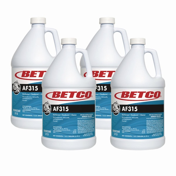 Betco AF315 Disinfectant Cleaner, Citrus Floral Scent, 1 gal Bottle, 4PK 3150400 - main