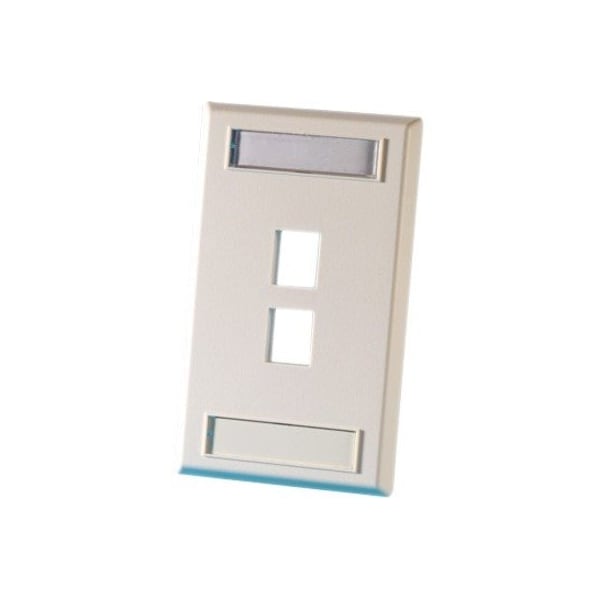 Ortronics 2-PORT FLUSH MOUNT UNLOADED, SINGLEGANG PLASTIC FACEPLATE KSFP2-88 - main