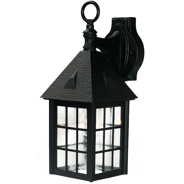 Homeroots Matte Black House Shaped Wall Light 398621 - main