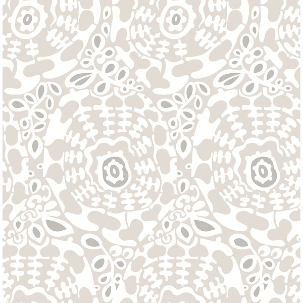 A-Street Prints Divine Grey Abstract Medallion Wallpaper 4122-27038 - main