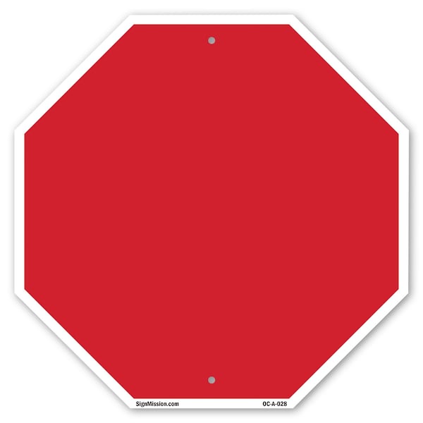 Signmission Blank Sign Red Background, 10 Inch X 10 Inch, Aluminum Metal Signs OC-A-10-28 - main
