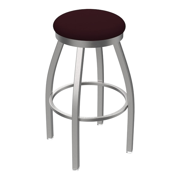 Holland Bar Stool Co 802 Misha Stainless Steel 36in Swivel Bar Stool with Canter Bordeaux Seat 80236SS005 - main