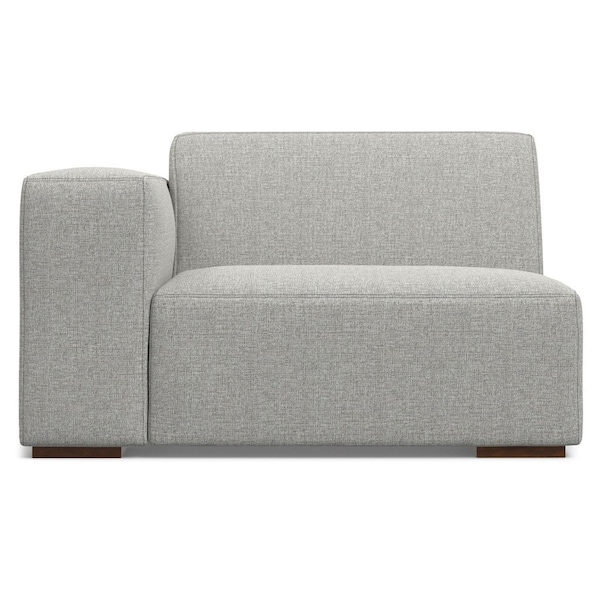 Homeroots 44" Gray Fabric Modular Sofa With Brown Legs 641026 - main