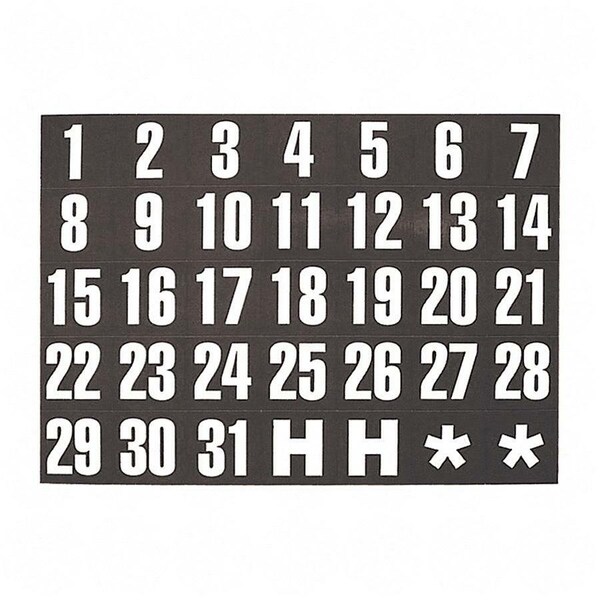Magna Visual Magnetic Heading Numbers, 1 in.W x 1 in.H FH-37 - main