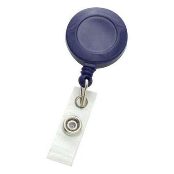 Brady BADGE REEL, BLUE, 1-1/4in 32MM, PLASTIC CLIP-ON BADGE REEL, CLEAR VINYL STRAP, NO 2120-3032 - main