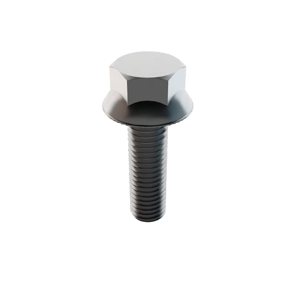 Zoro Select Not Graded, 1/2"-13 Serrated Flange Bolt, Plain 18-8 Stainless Steel, 1 3/4 in L, 10 PK 1-SFH-50C-100 - main