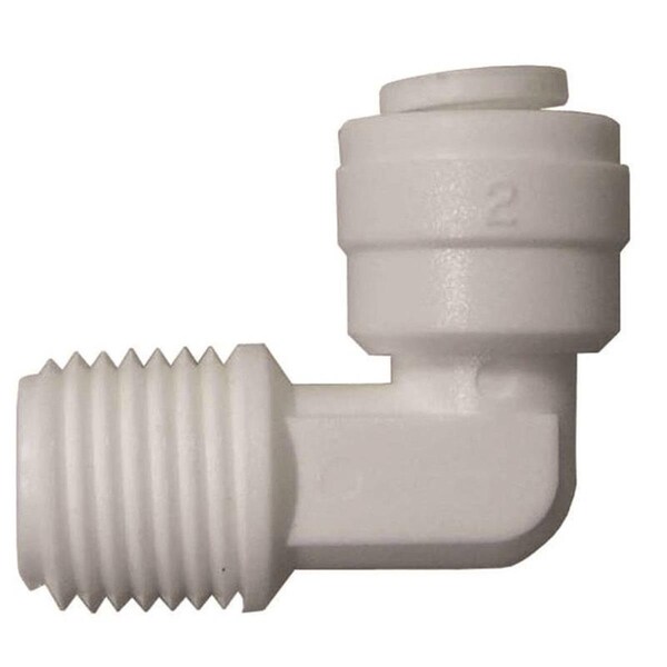 House PL Tube Elbow, 90 deg, 0.37 in. - Quick Connect X MPT, 150 PSI, Plastic, 70 deg F HO666842 - main