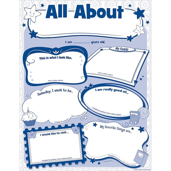 Teacher Created Resources All About Me Poster Pack, PK32 TCR5222 - main