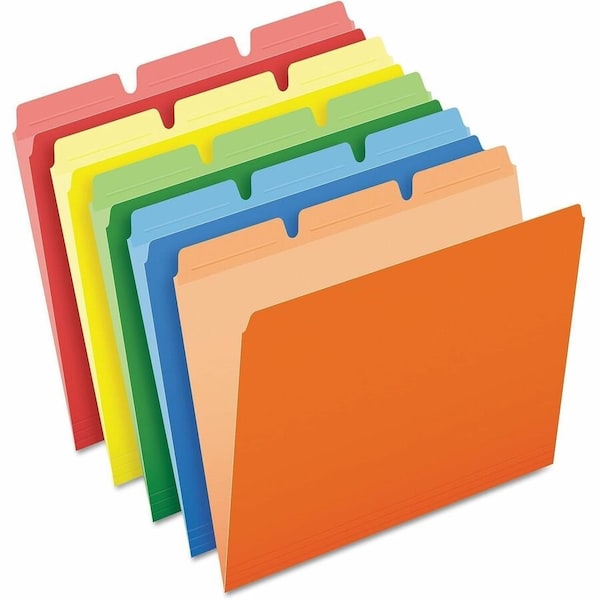 Tops Business Forms Pendaflex, READY-TAB REINFORCED FILE FOLDERS, 1/3-CUT TABS, LETTER SIZE, ASSORTED, 50PK 42338 - main