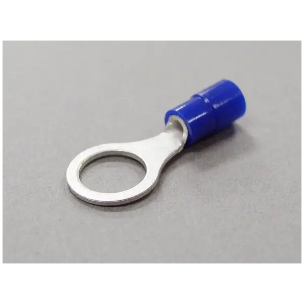Nichifu Eco-Friendly Polycarbonate Insulated Ring Terminals, Stud 1/2 in, AWG 16-14 TMEX 2-12-BLU - main