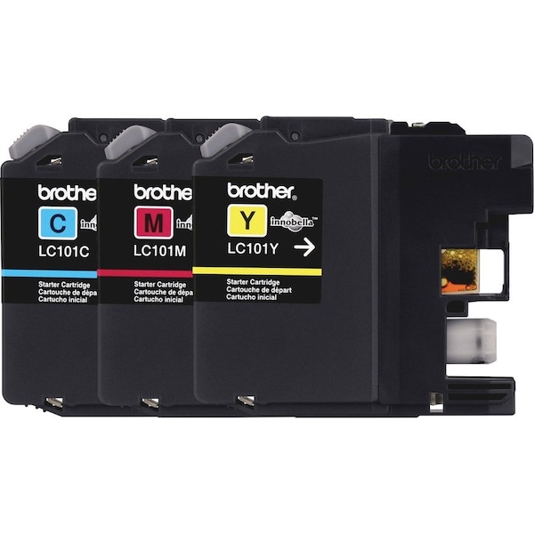 Brother Cyan, Magenta & Yellow Ink Cartridge Combo Pack LC1013PKS - main