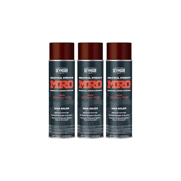 Seymour Midwest MRO Industrial Primer, Red Oxide, 17 oz., 3PK 6201407-3 - main