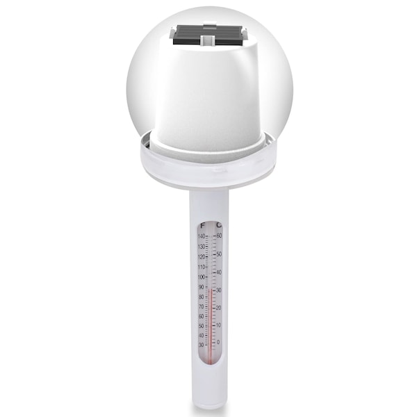 Pyle Floating Pool Thermometer with Solar Powered LED Light PLTM64 - main