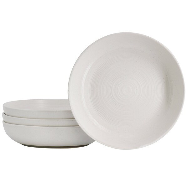Bee And Willow Home Milbrook 4 Piece 8.8in Dinner Bowl Set in Speckle White 129568.04 - main