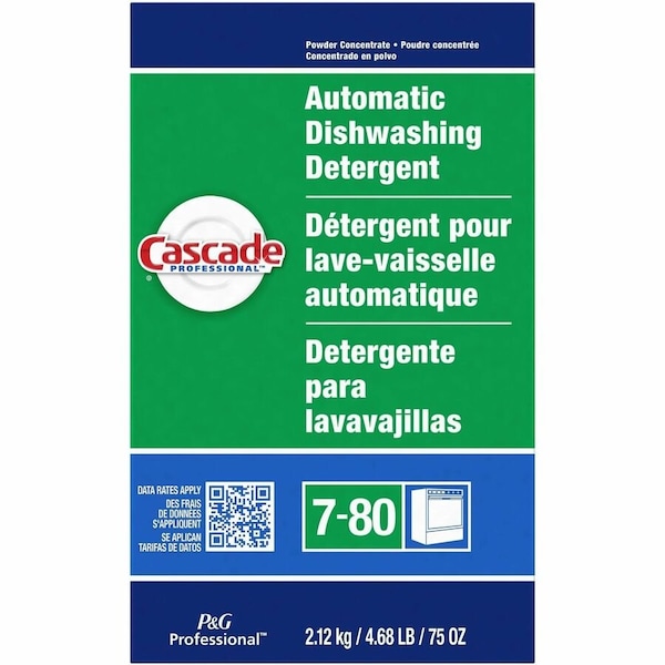Cascade Dishwasher Detergent, Box, 75oz, Powder, PK7 59535 - main