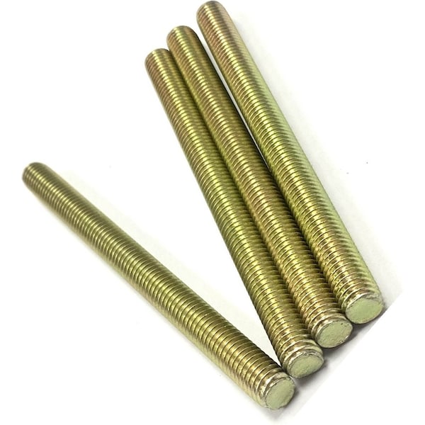 Zmg Fasteners Plus 5/16 - 24 X 1 1/2" FULLY THREADED STRAIGHT ROD SAE GR 8 J429 ZINC TRIVALENT YELLOW 2045973 - main