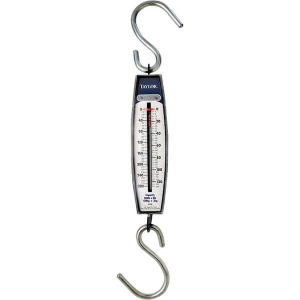 Taylor Taylor 3328 Hanging Scale, 280 lb Capacity, Analog Display, Steel, Enamel-Coated 3328 - main
