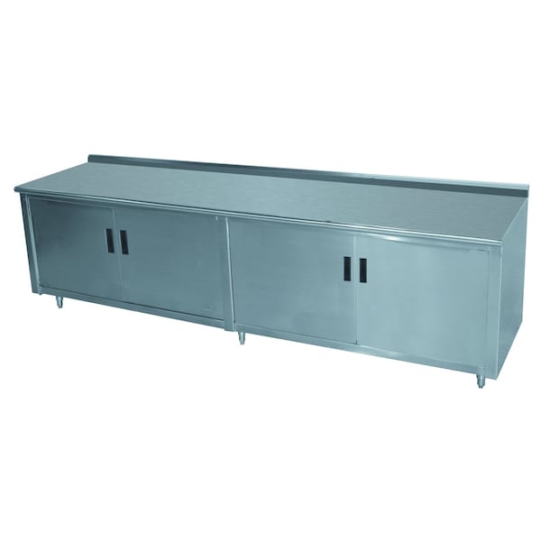 Advance Tabco Work Table 84 in.W x 30 in.D cabinet base with hinged doors HF-SS-307 - main