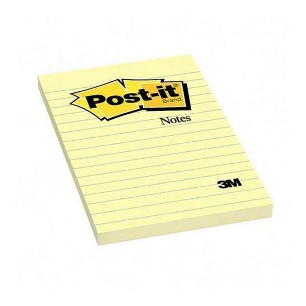 Post-It Note, Postit, Ruled4"X6", Yllw, PK12 660YW - main
