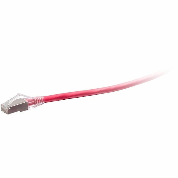 C2G QS 1FT/0.3M RED BOOTED C6A STP CM TAA C2G43876 - main