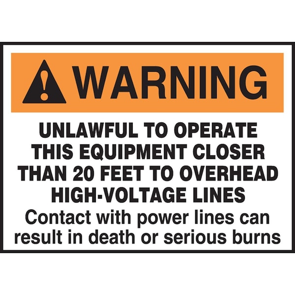 Accuform ANSI WARNING SAFETY LABEL UNLAWFUL LELC647XVE - main