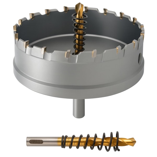 Monopro 4 inch Hole Saw with 2 pc. Titanium-Plated Pilot Drill Bit HS-200 - main