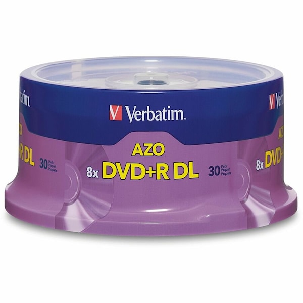 Verbatim 96542 DVD Recordable Media - DVD+R DL - 8x - 8.50 GB - 30 / Pack - Silver 96542 - main