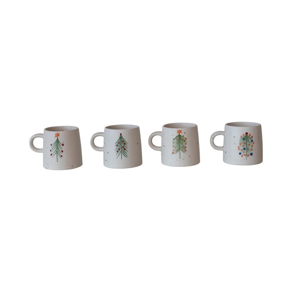 Creative Co-Op Multicolored Christmas Tree Mug 4 in. XS5692A - main