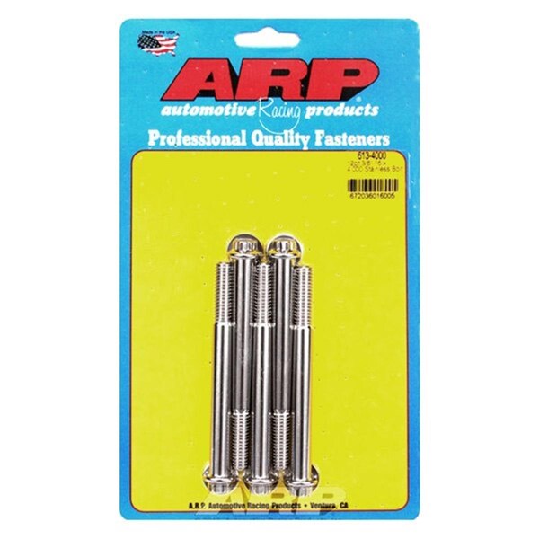 Arp 613-4000 0.37-16 x 4 in. Stainless Steel 12 Point Bolt Kit - Set of 5, 5PK ARP613-4000 - main