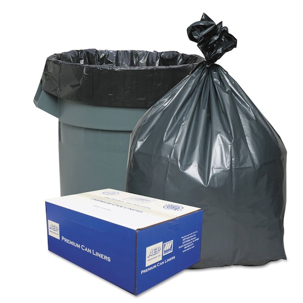 Platinum Plus 60 gal Can Liner, 1.55 mil, Gray, 50 PK PLA6070 - main