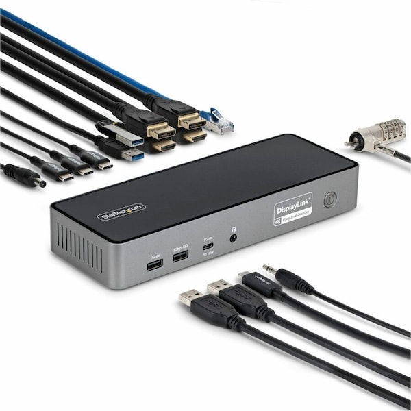 Startech.Com TRIPLE-MONITOR USB-C DOCKING STATION, 140W LAPTOP CHARGING DOCK FOR MACBOOK PRO DK30C2DPEPRN - main