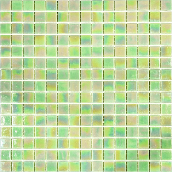 Apollo Tile Nacreous 12 in. x 12 in. Glossy Lime Green Glass Mosaic Wall and Floor Tile 20 sq. ft./case, 20PK APLPE88GN407A - main
