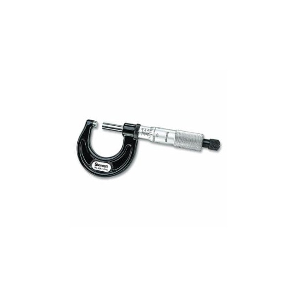 Starrett 436.1 Outside Micrometer, T436.1XRL-1 Model, 0 in to 1 in Range, 0.001 in Graduation, Ratchet 681-67997 - main